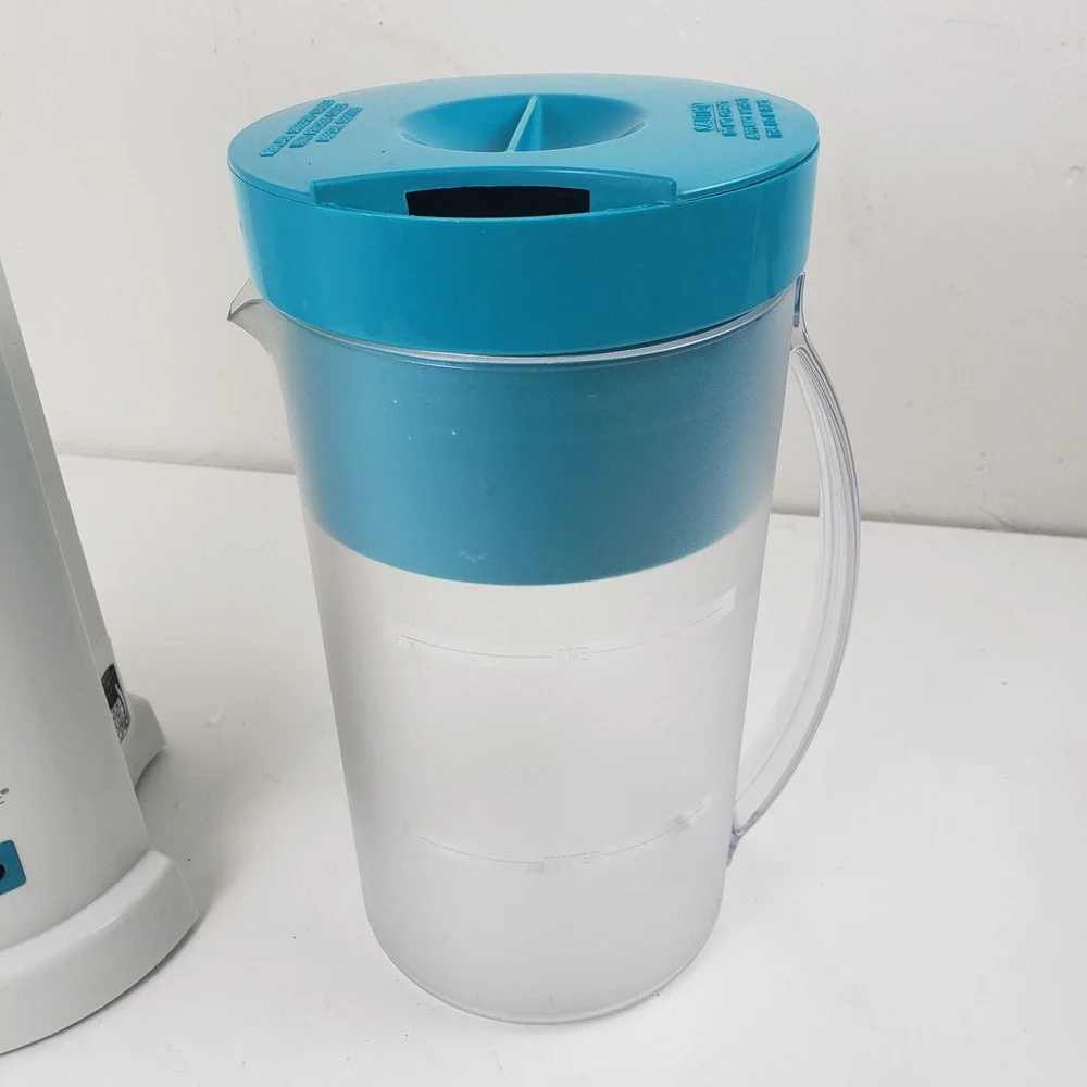 Mr. Coffee The Iced Tea Pot Tm1.7 White and Teal Electric Brewer with Pitcher